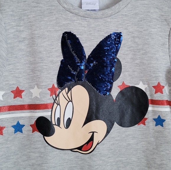 Disney | Minnie Mouse Logo Reversible Sequinned Sweatshirt L - Picture 6 of 7